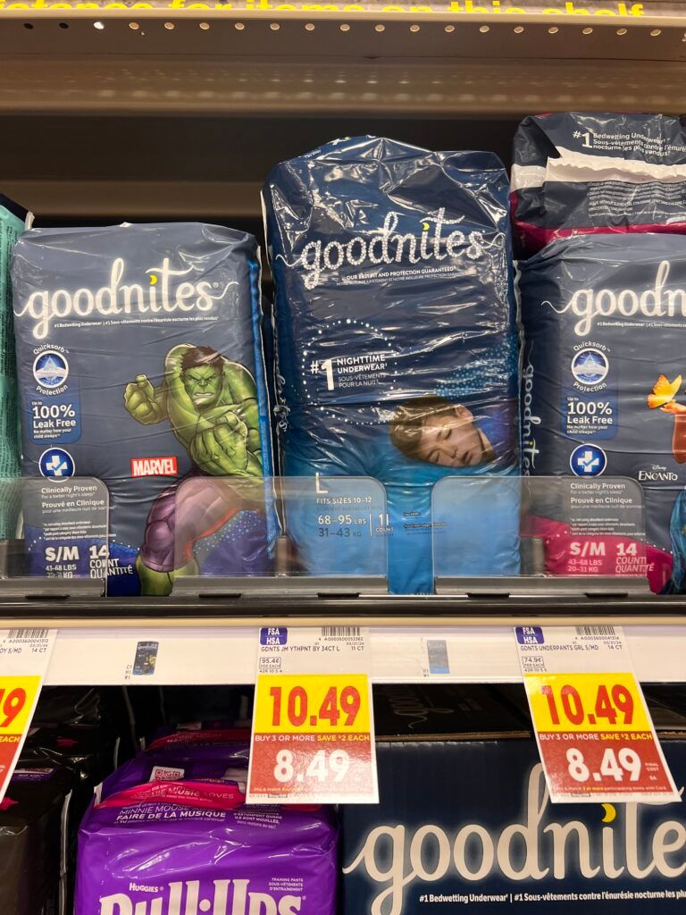 goodnites kroger shelf image