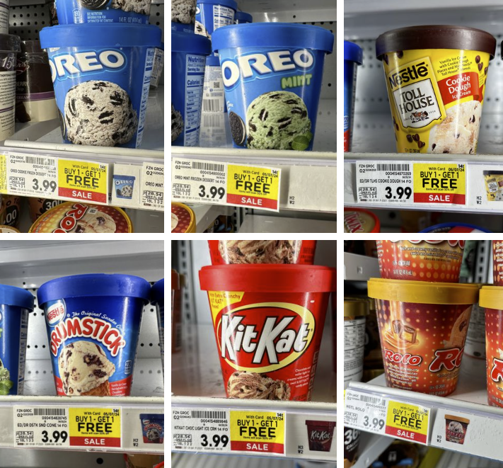 Ice Cream Kroger Shelf Image