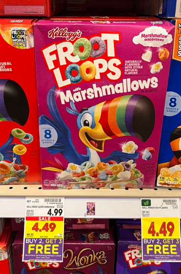 Kellogg's Froot Loops with Marshmallows Kroger Shelf Image