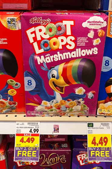Kellogg's Froot Loops with Marshmallows Kroger Shelf Image