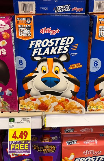 Kellogg's Frosted Flakes Kroger Shelf Image