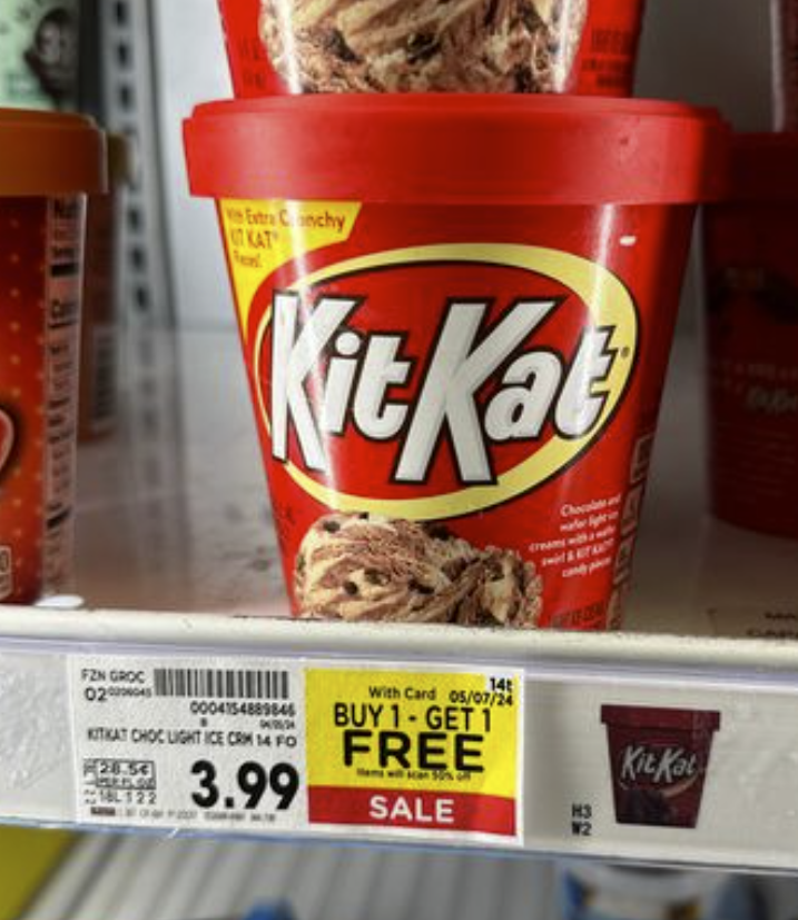 Kit Kat Ice Cream Kroger Shelf Image