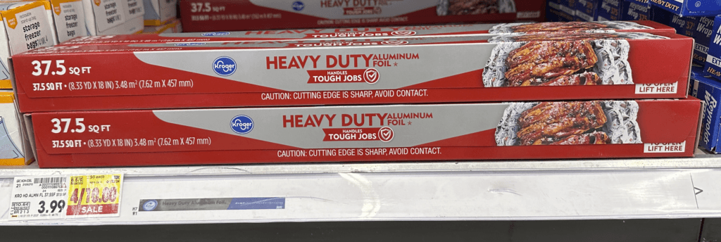 Kroger Heavy Duty Aluminium Foil Shelf Image