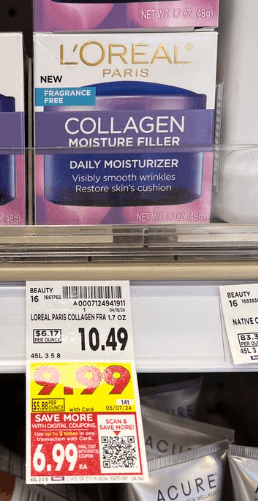 L'Oreal Paris Collagen Kroger Shelf Image