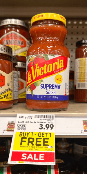 La Victoria Salsa Kroger Shelf Image