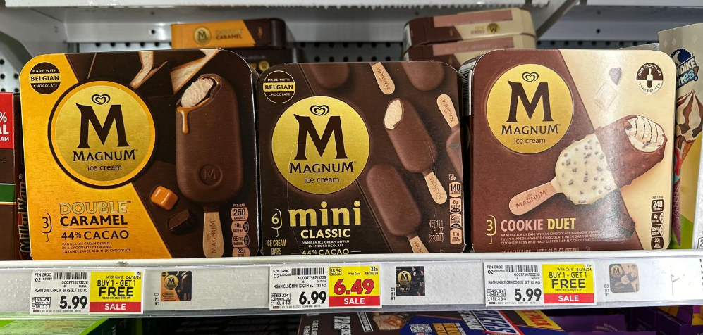 Magnum Ice Cream Bars Kroger Shelf Image