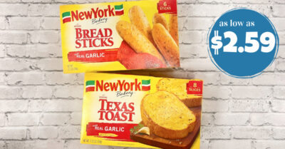 New York Bakery Texas Toast with Garlic and Garlic Breadsticks kroger krazy