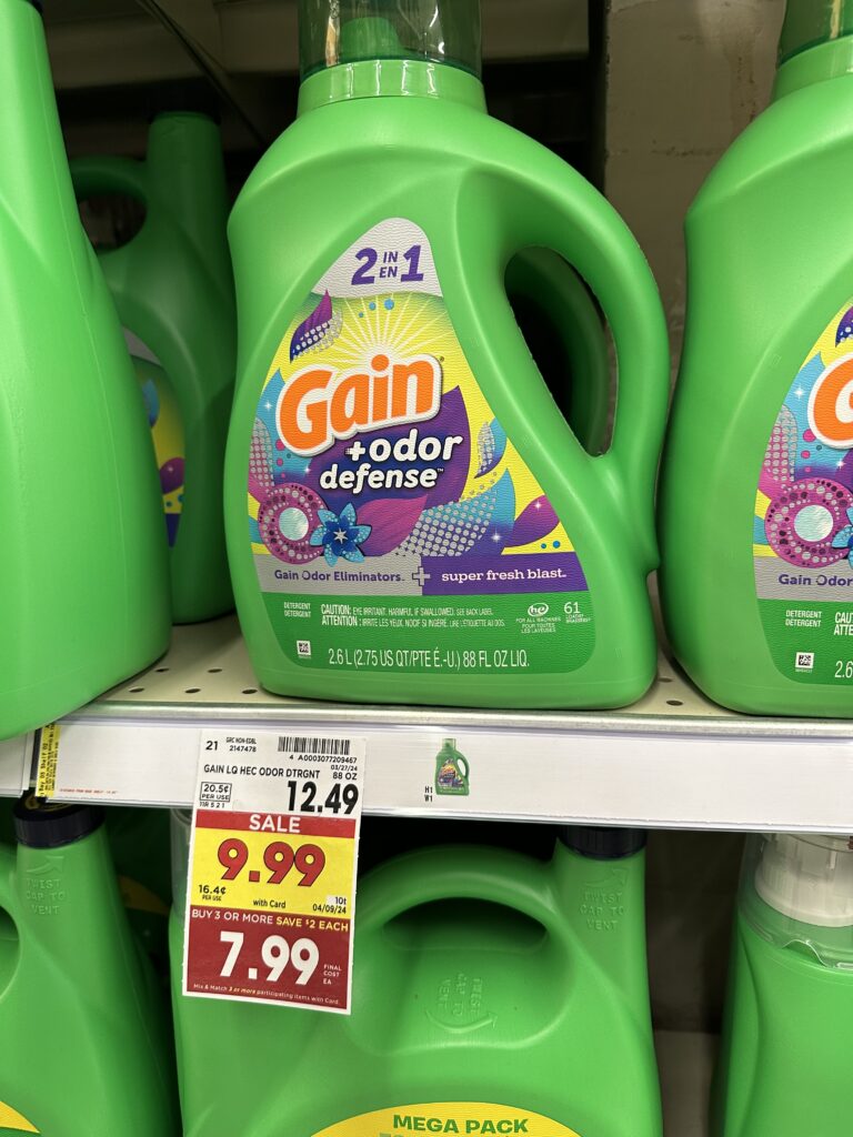 gain detergent kroger shelf image