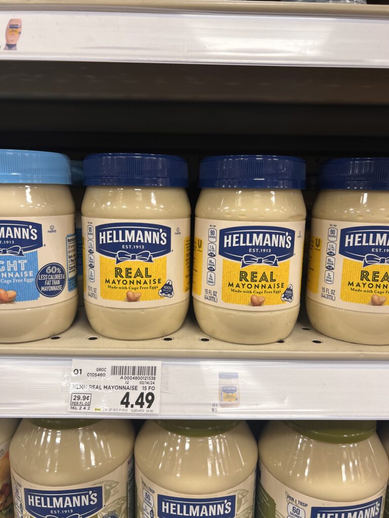 hellmann's mayo kroger shelf image