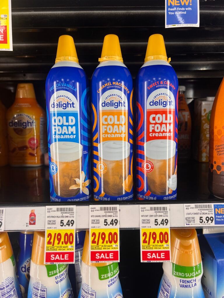 international delights cold foam kroger shelf image