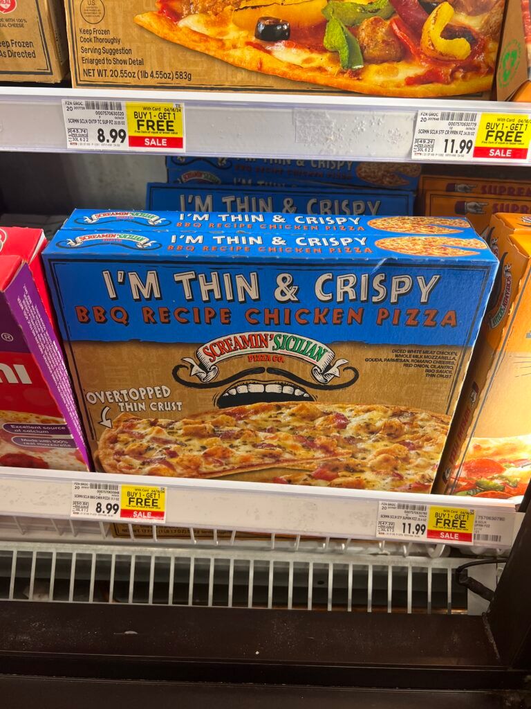 screamin sicilian pizza and breadstix kroger shelf image