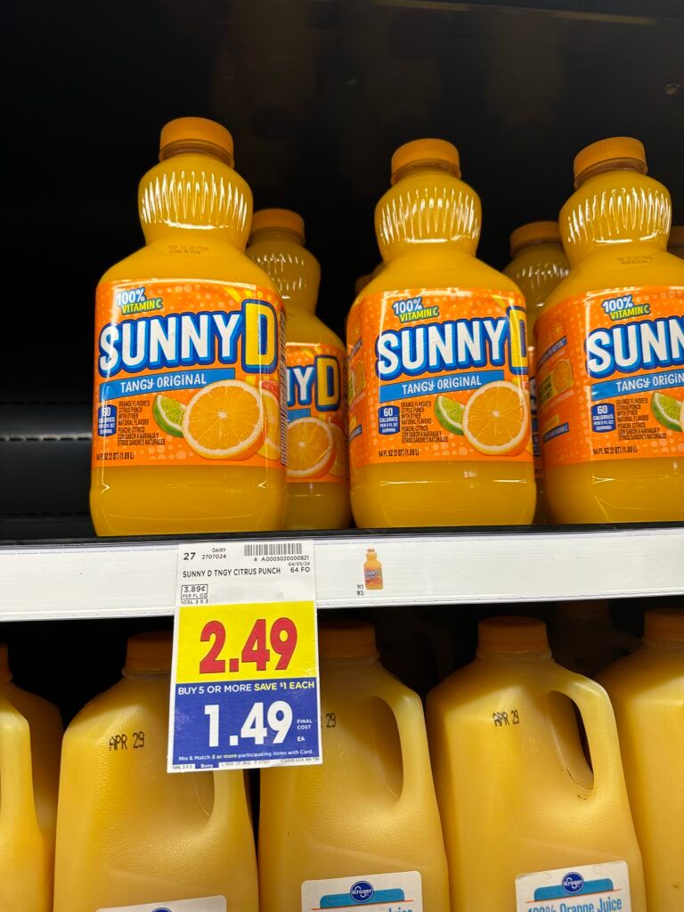 sunny D kroger shelf image