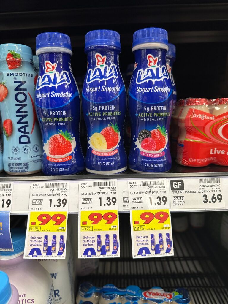 LALA Yogurt Smoothies kroger shelf image