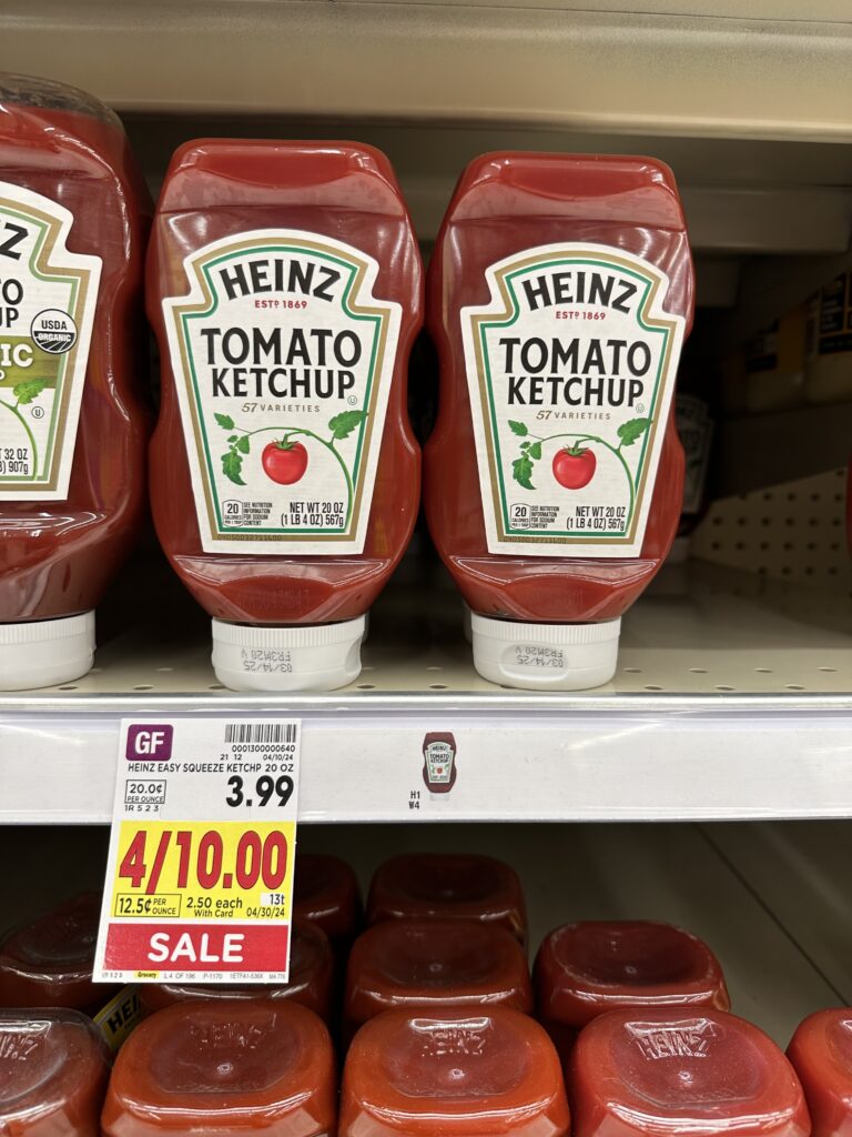 heinz ketchup kroger shelf image