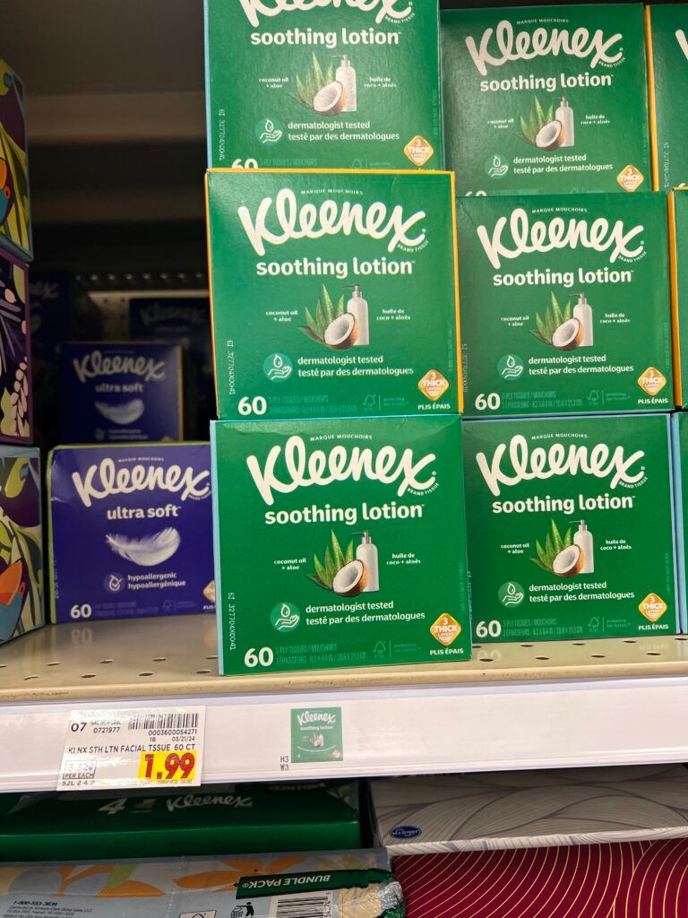 kleex tissue kroger shelf image