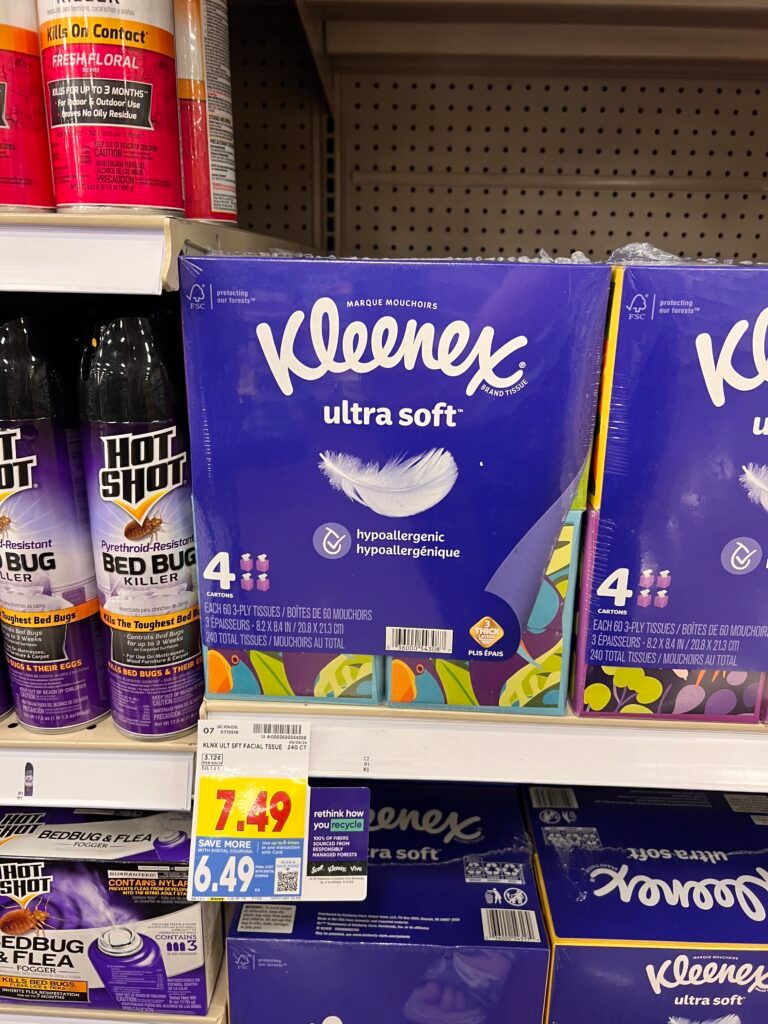 kleex tissue kroger shelf image