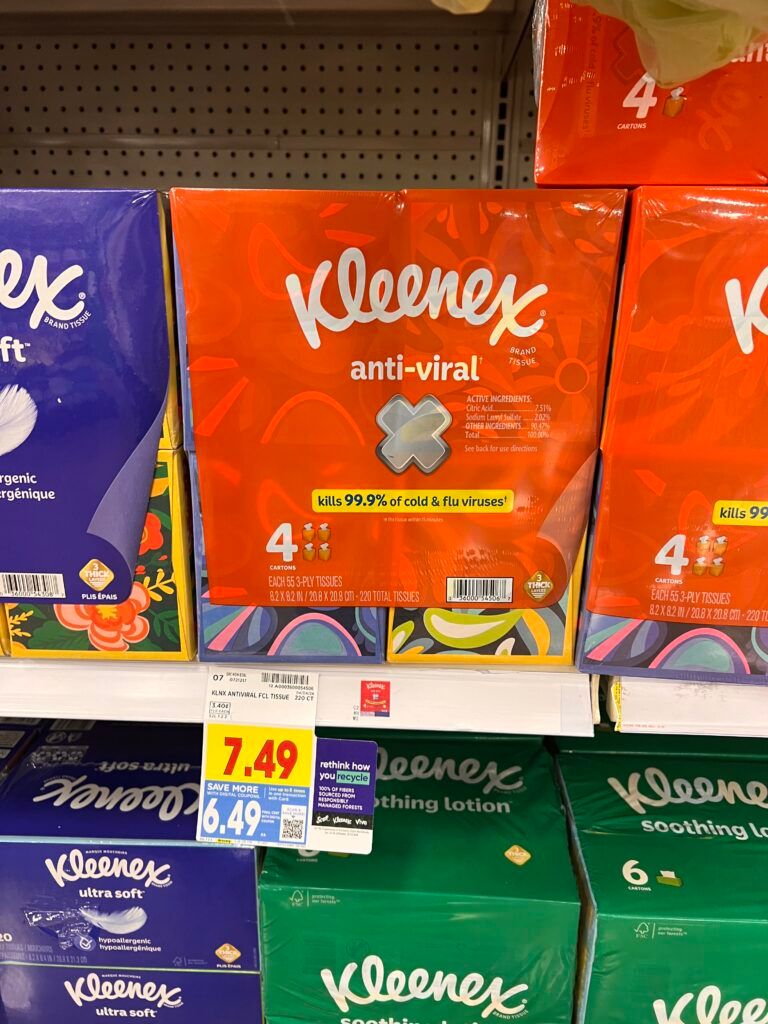 kleex tissue kroger shelf image