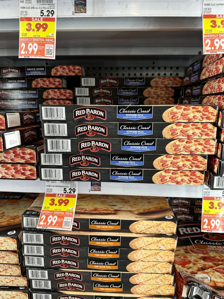 red baron pizza kroger shelf image