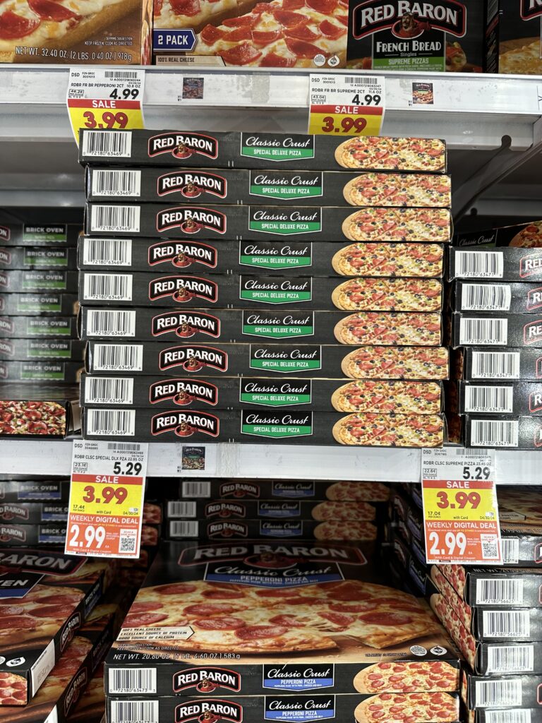 red baron pizza kroger shelf image