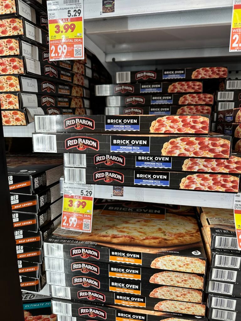 red baron pizza kroger shelf image