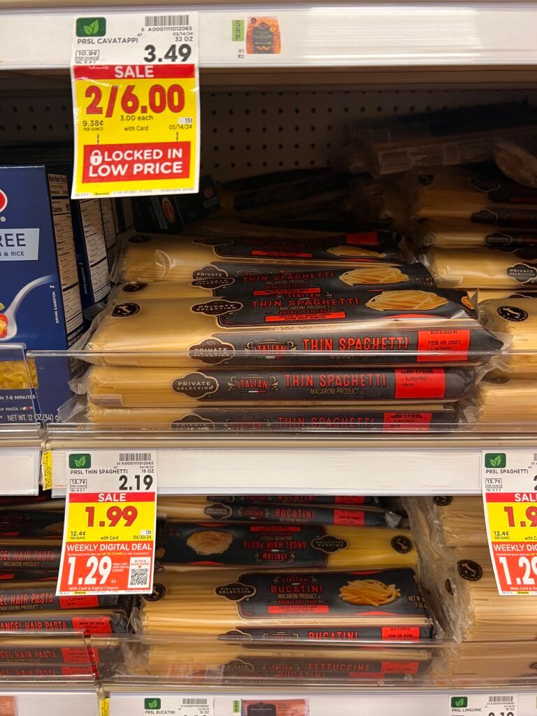 private selection pasta kroger shelf image