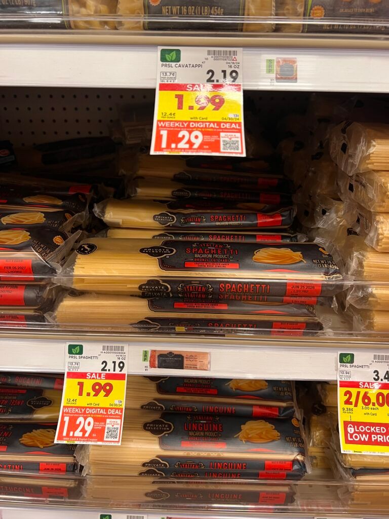 private selection pasta kroger shelf image