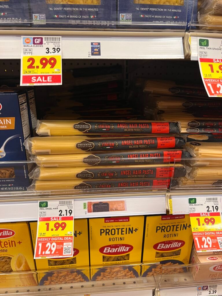 private selection pasta kroger shelf image