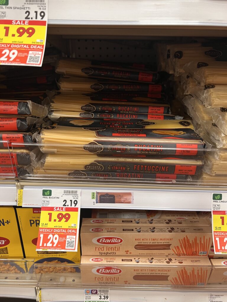 private selection pasta kroger shelf image