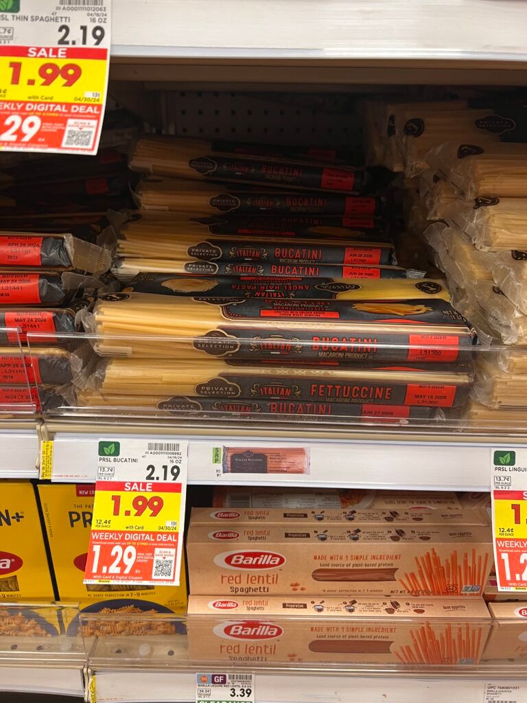 private selection pasta kroger shelf image