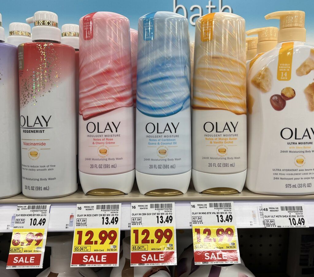 olay body wash kroger shelf image