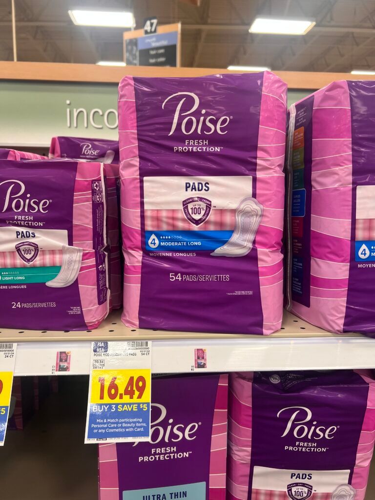 poise pads or liners kroger shelf image 