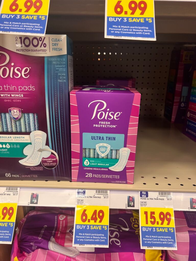 poise pads or liners kroger shelf image 