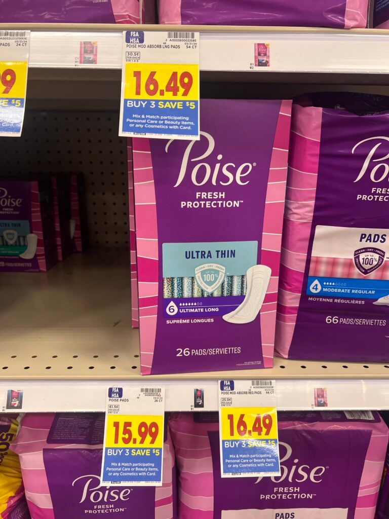 poise pads or liners kroger shelf image 