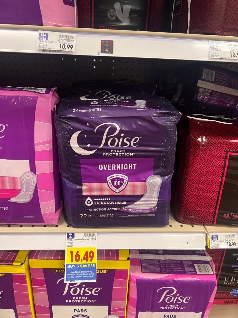 poise pads or liners kroger shelf image 