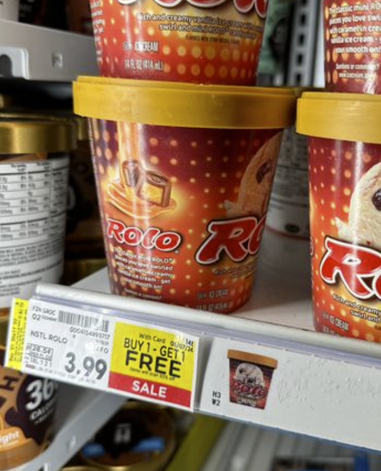 Rolo Ice Cream Kroger Shelf Image