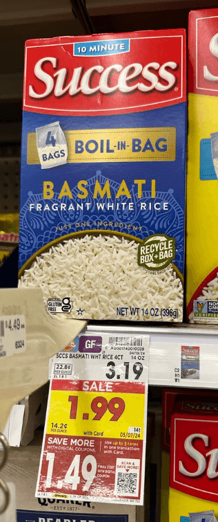 Success Rice Kroger Shelf Image