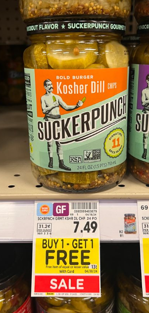 Suckerpunch Pickles Kroger Shelf image