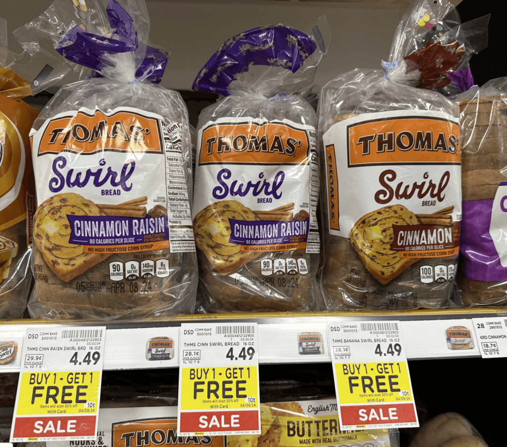 Thomas' Bread Kroger Shelf Image