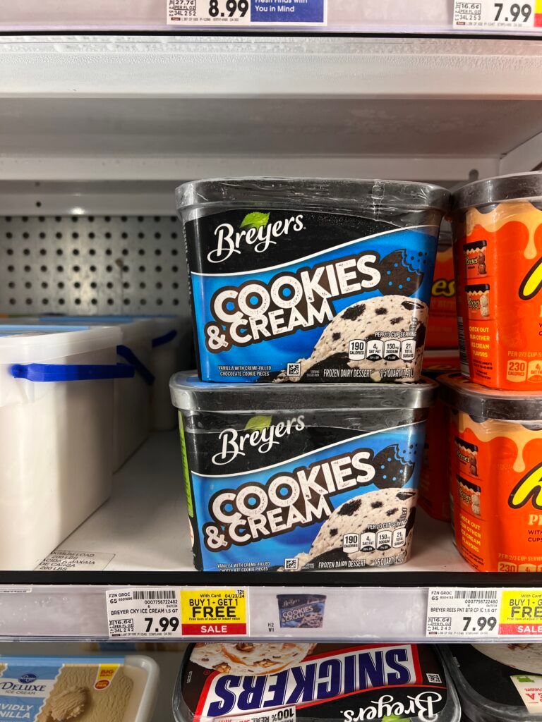 breyer's ice cream kroger shelf image (11)