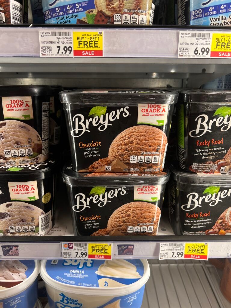breyer's ice cream kroger shelf image (11)