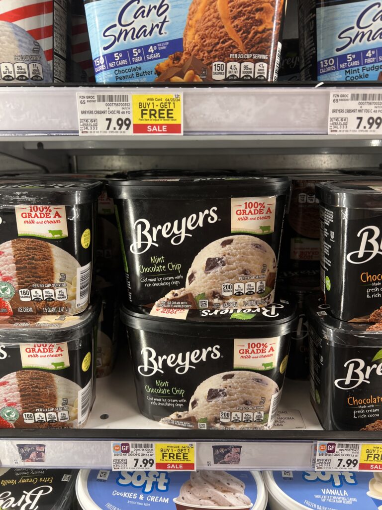 breyer's ice cream kroger shelf image (11)