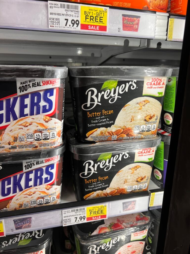 breyer's ice cream kroger shelf image (11)