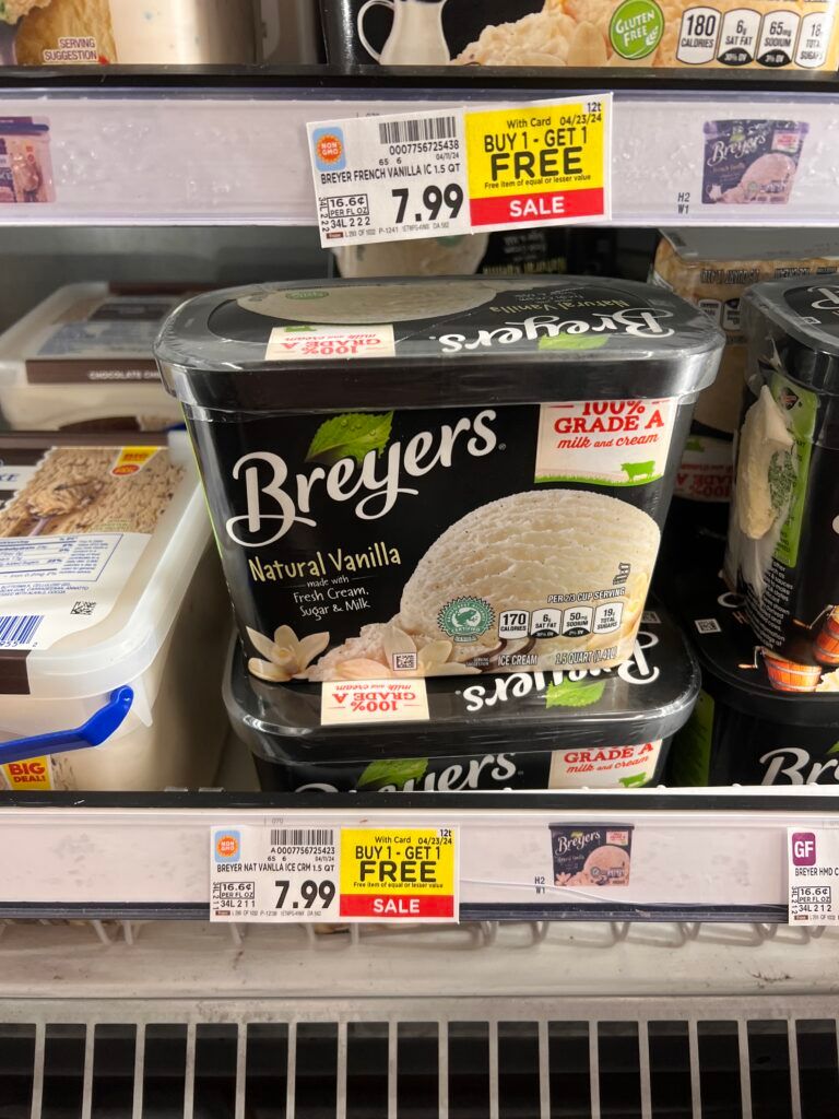 breyer's ice cream kroger shelf image (11)