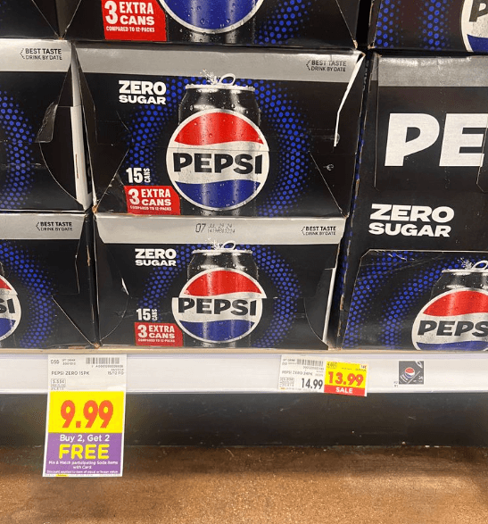 buy 2 get 2 free soda pop images kroger shelf