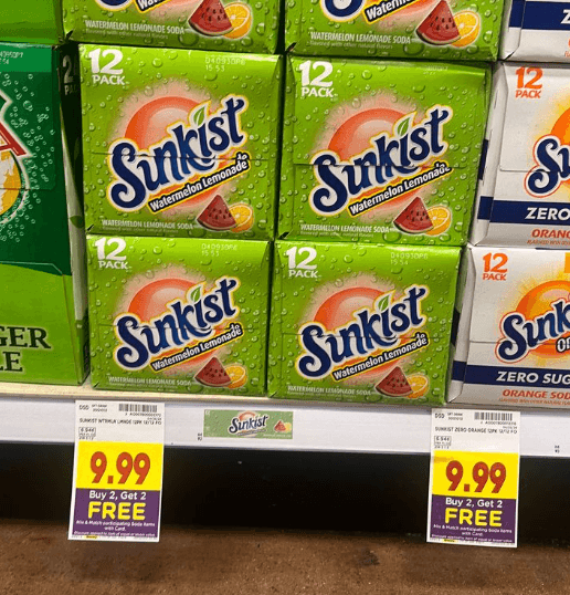 buy 2 get 2 free soda pop images kroger shelf