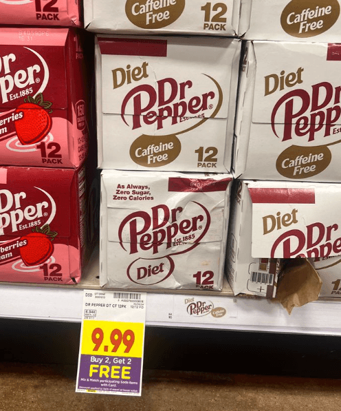 buy 2 get 2 free soda pop images kroger shelf