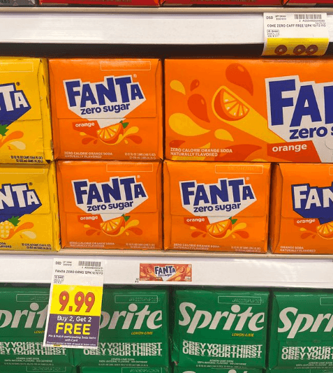 buy 2 get 2 free soda pop images kroger shelf