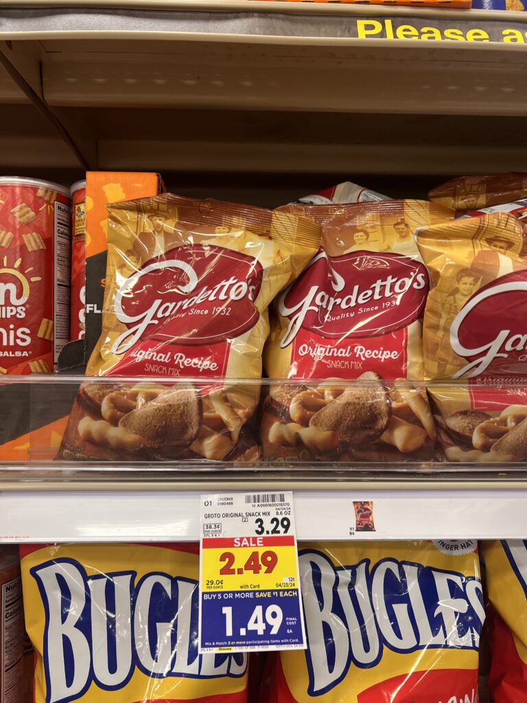 chex, gardettos and bugles kroger shelf image (1)
