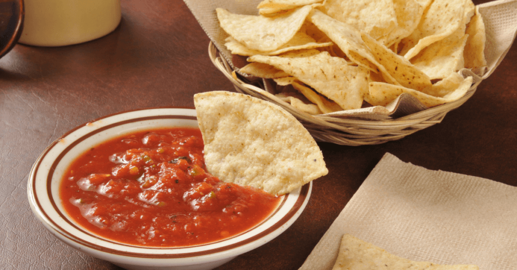 garden fresh salsa and chips