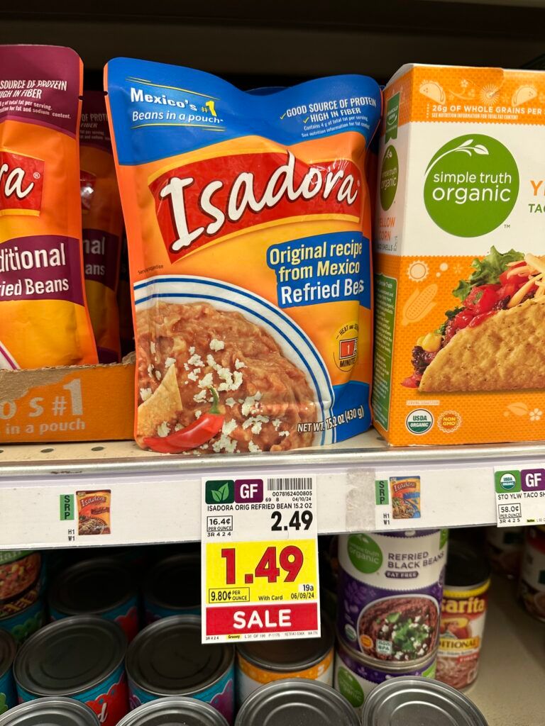 isadora pouch beans kroger shelf image (1)